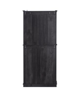 71" Farmhouse Pantry Cabinet with Pull Out Organizers