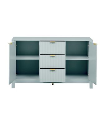 Wave Design Sideboard - Adjustable Shelves Drawers Soft-Close Doors