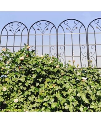 2 Pack Metal Garden Trellis, 86.7" Black