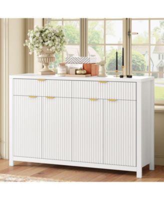 Wave-Pattern Sideboard Cabinet