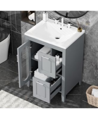 24" Bathroom Vanity with Sink & Drawers