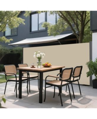 Retractable Side Awning 118" x 63" Dark Grey