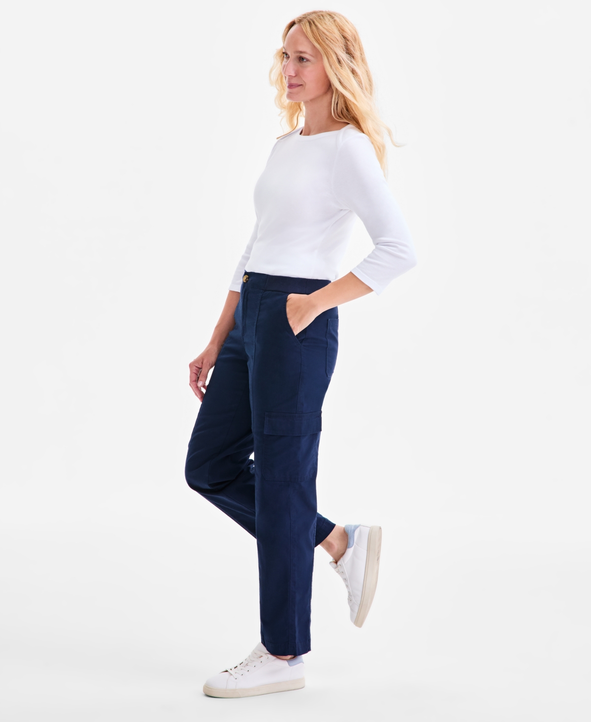Style & Co Women's Comfort-waist Utility Cargo Pants, Macy's Exclusive In Black