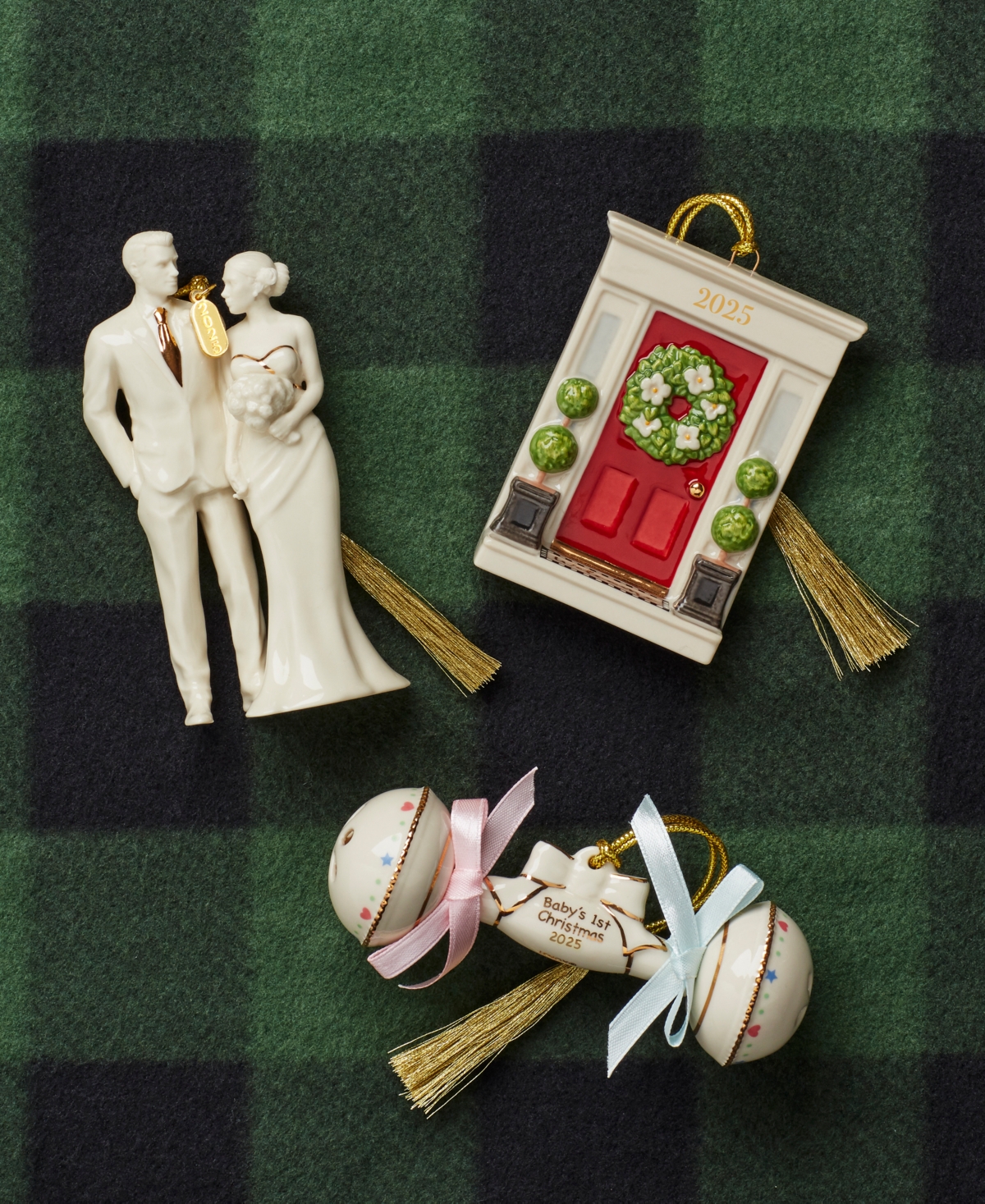 Lenox 2025 Baby's 1st Christmas Rattle Ornament In Multi