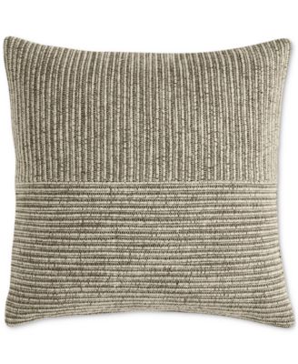 Oake - Striped Patch Decorative Pillow, 18" x 18"