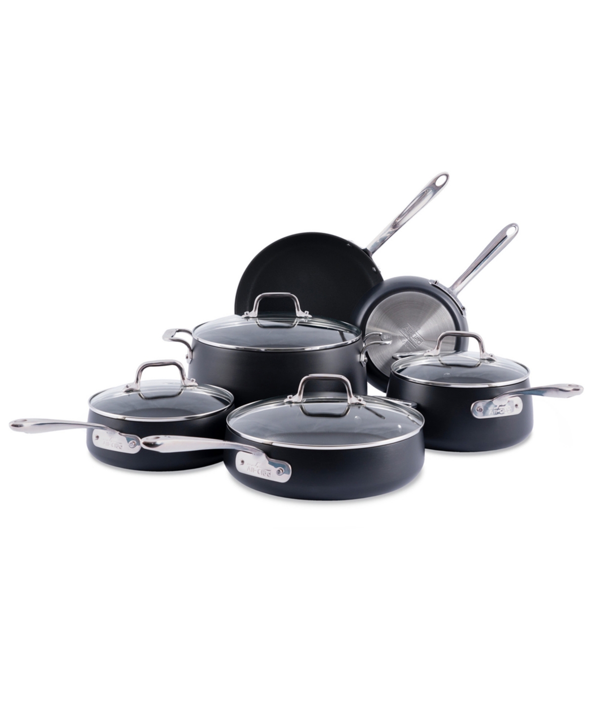 All-clad Ha1 Expert 10-piece Nonstick Cookware Set In Black
