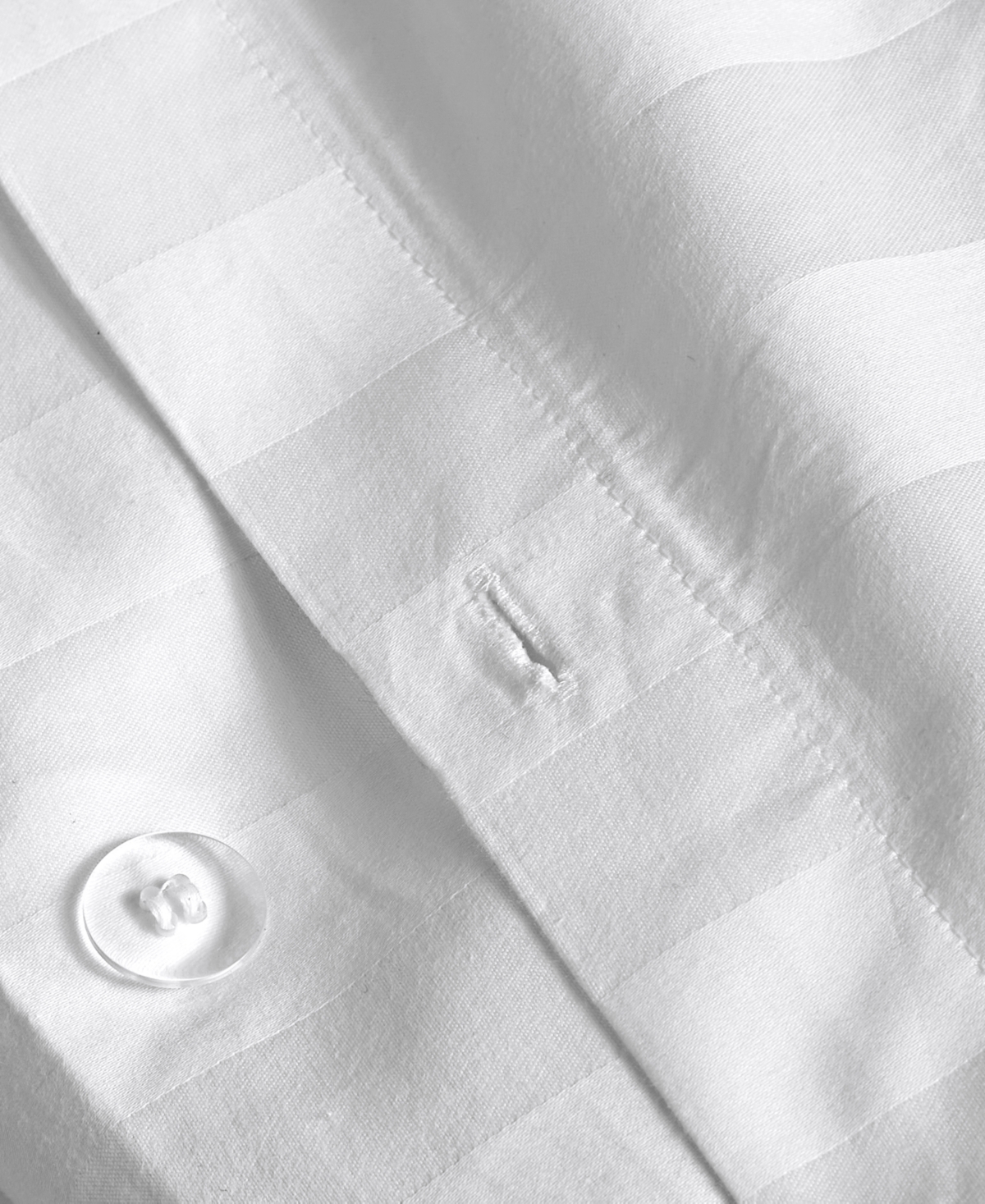 Charter Club 1.5" Stripe 550 Thread Count 100% Cotton 3-pc. Comforter Set, King, Exclusively At Macy's In White