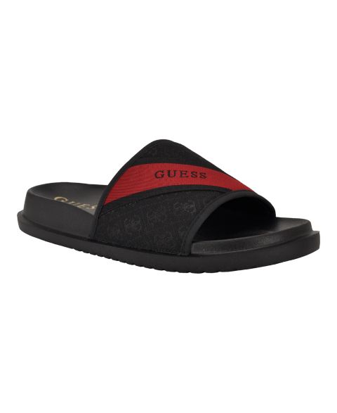 Мужские сандалии GUESS Vellden Slip-on Lifted Fashion, цвет: Чёрный / Белый