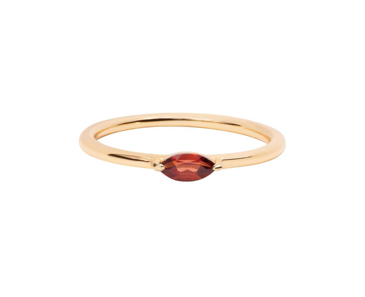 Marquise Birthstone Ring - January Garnet - Garnet