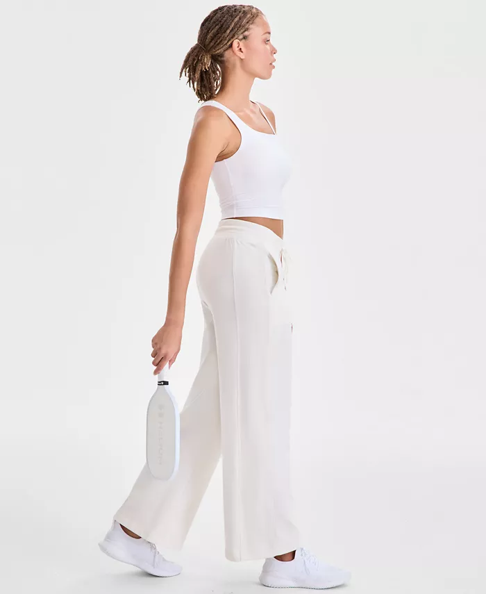 Women's Relaxed High-Rise Flare-Leg Fleece Pants - thumbnail 8