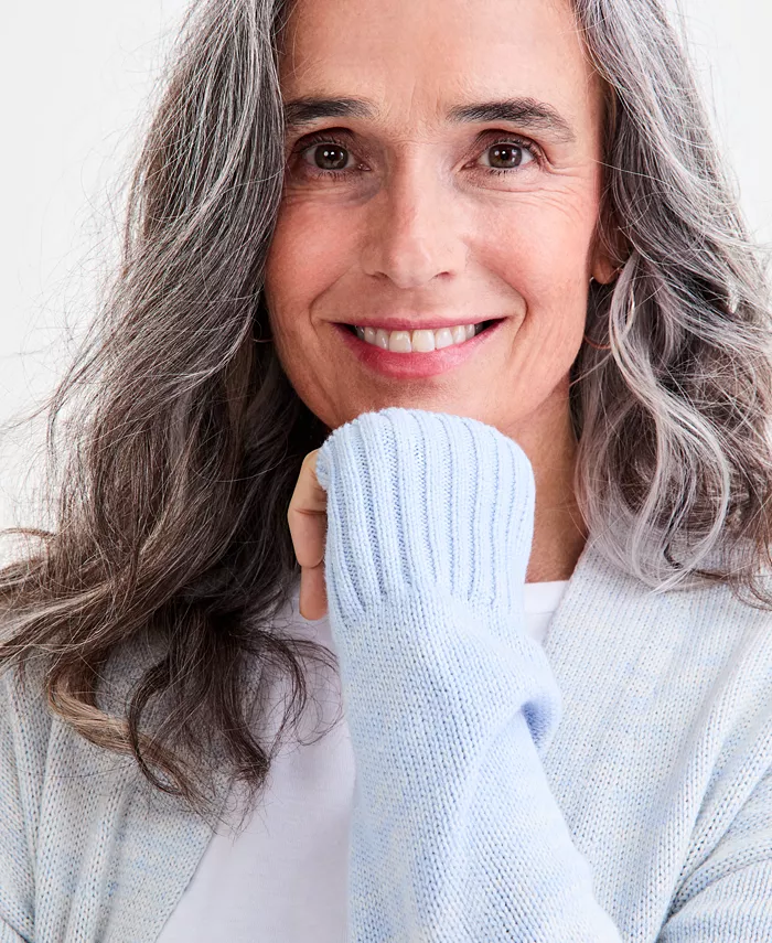 Petite Ombre Open Front Cardigan - thumbnail 5