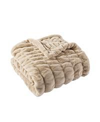 Luxurious Reversible Rabbit Faux Fur Throw, 50" x 60"
