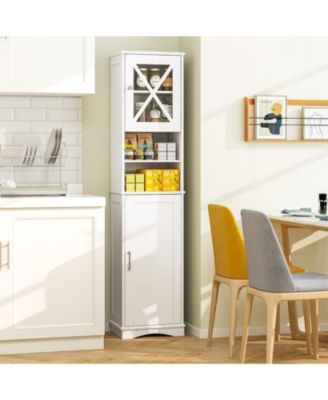 67 Inch Tall Bathroom Cabinet Freestanding Storage Cabinet with 5 Adjustable Shelves