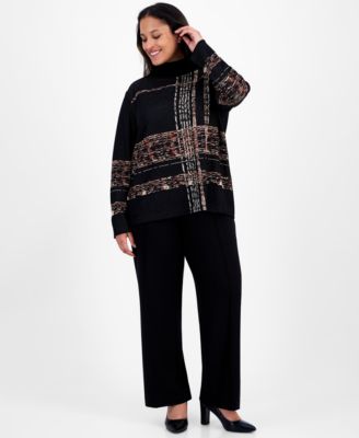 Plus Size Turtleneck Luxe-Stitch Sweater 