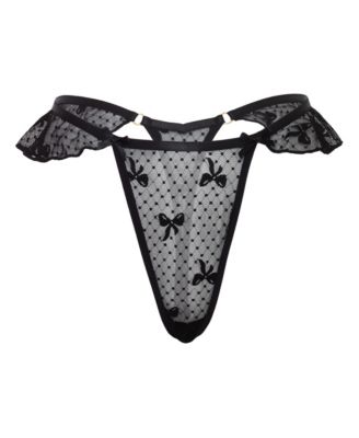 Women's Brooke Bow Mesh Thong