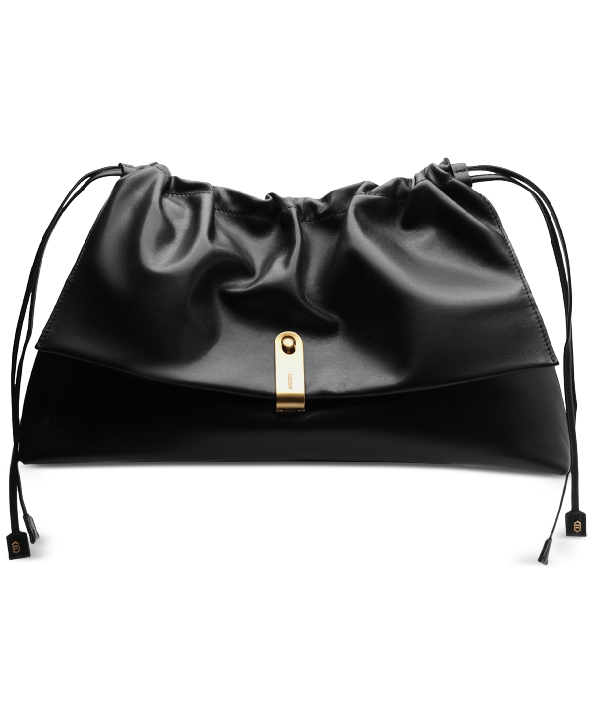 Arezzo Nicole Large Leather Pouch In Black