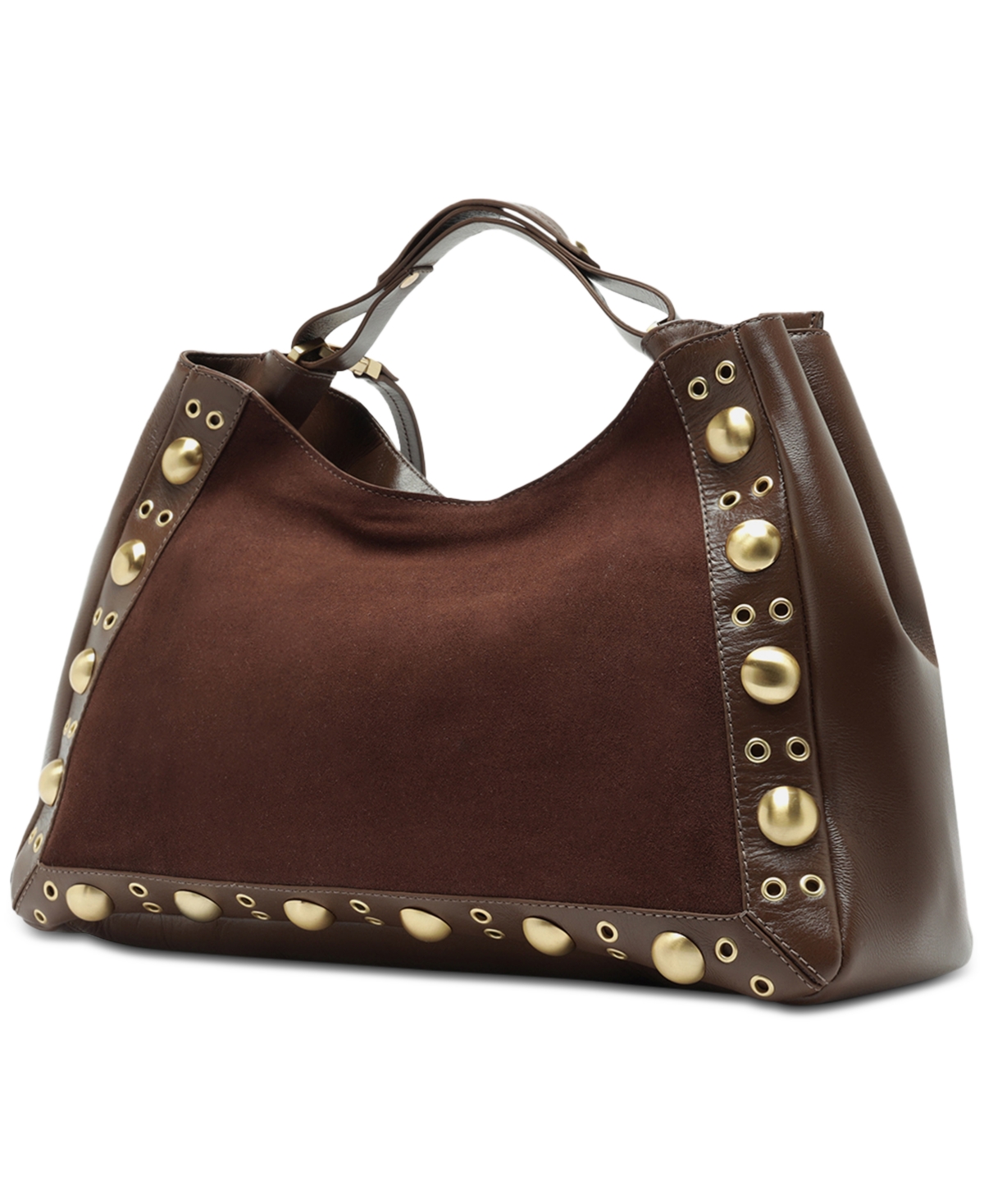 Arezzo Owen Medium Suede Tote In Brown