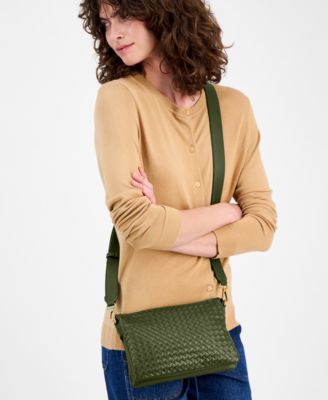 Small Woven Double Compartment Crossbody, Macy's Exclusive