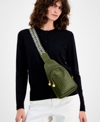 Woven Sling Bag, Macy's Exclusive