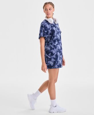 Women's Relaxed Smoky Dye Crewneck T-Shirt Dress, Macy's Exclusive 
