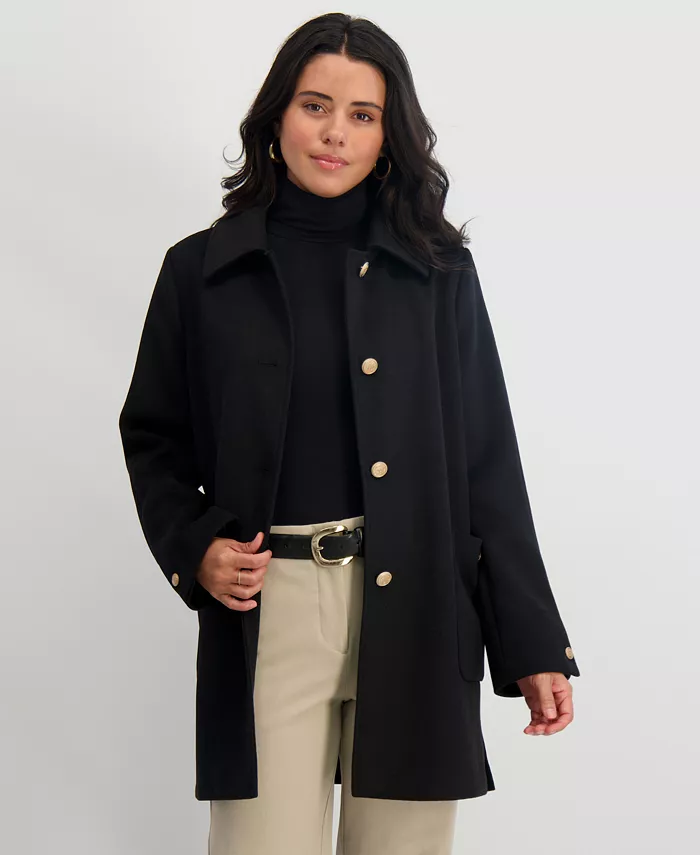 Women's Collared Single-Breasted Coat - thumbnail 6