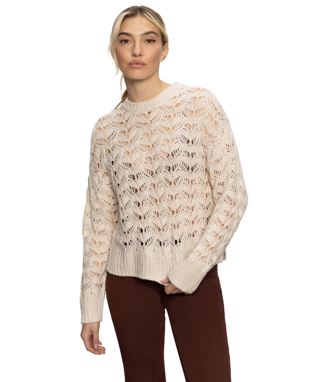 Sanctuary Women's Boheme Open-knit Sweater In Brown