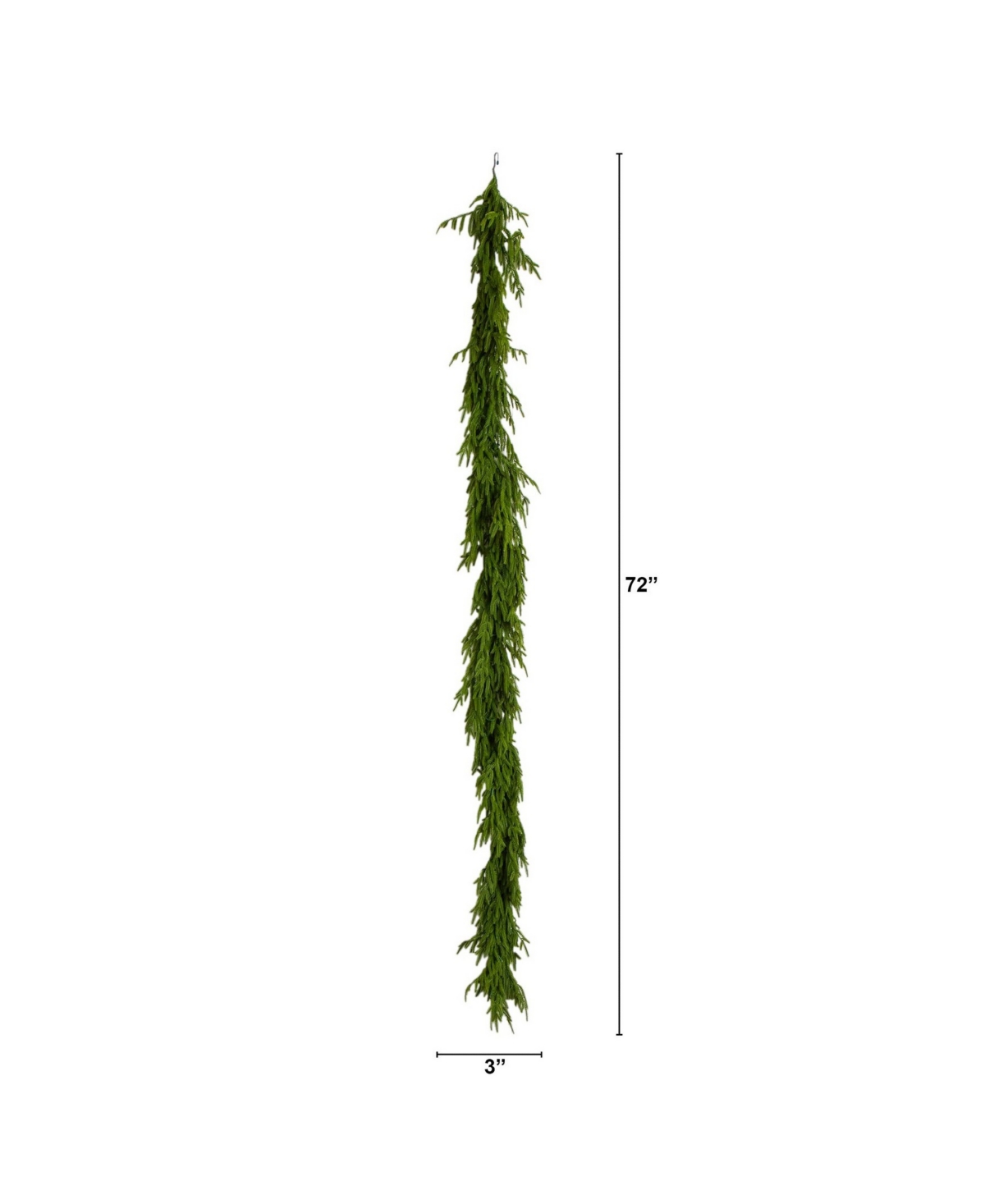 Nearly Natural 6" Pre-lit Artificial Touch Norfolk Island Pine Garland Led Lights In Green