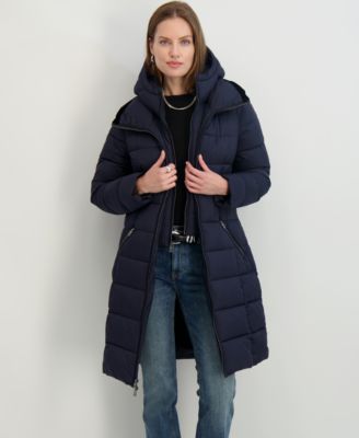 Women's Hooded Bibbed Puffer Coat