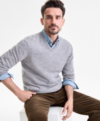 Club Room - Men's 100% Cashmere V-Neck Sweater