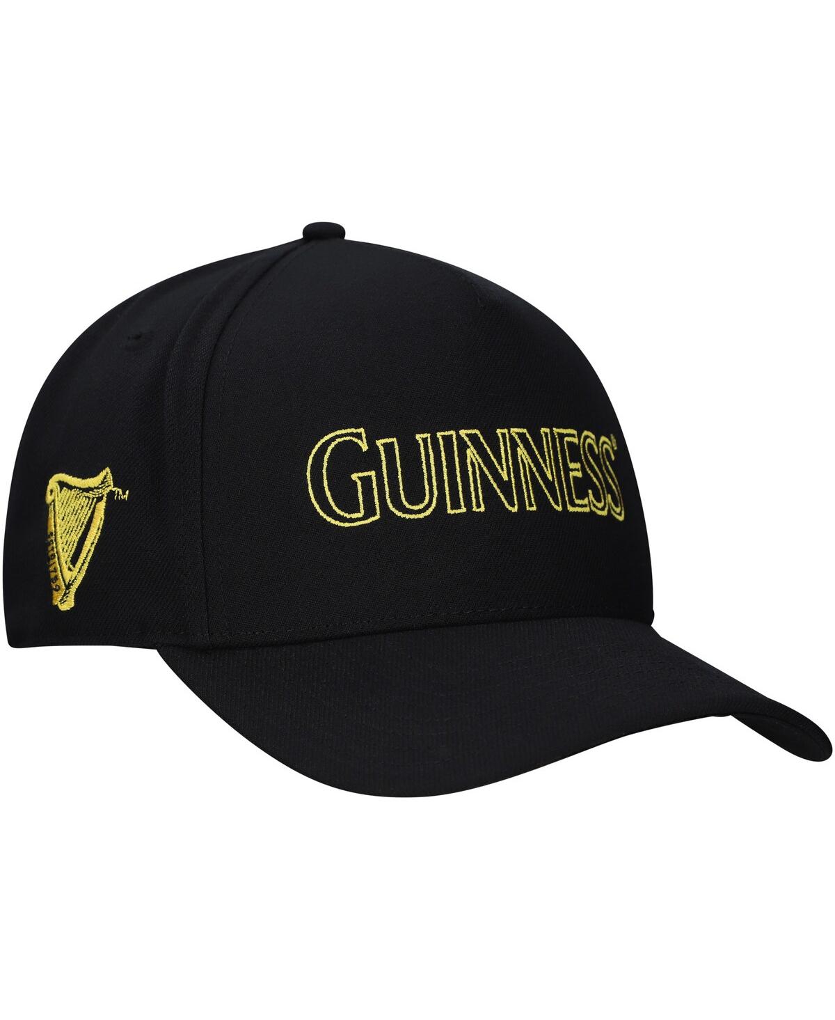 Men's Black Guinness A-Frame Snapback Hat - Black