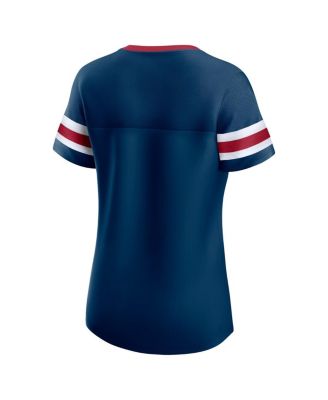 Women's Navy Houston Texans Original State Lace-Up T-Shirt