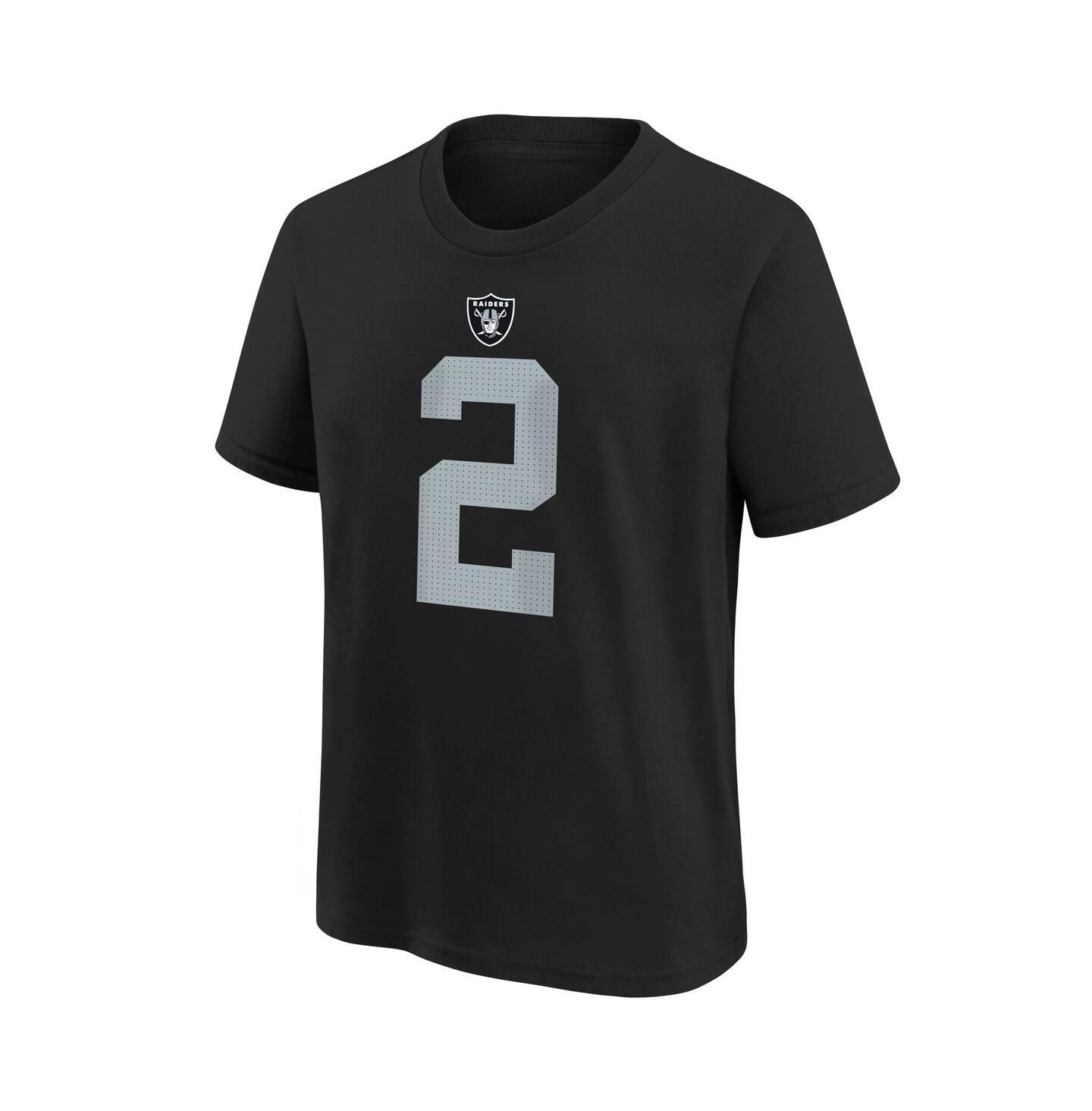 Детская футболка Nike Ashton Jeanty Black Las Vegas Raiders 2025 NFL Draft First Round Pick Name & Number — фото 3