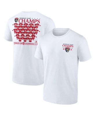 Fanatics - Men's&nbsp;White Florida Panthers 2025 Stanley Cup Champions Jersey Roster T-Shirt