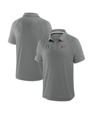 Fanatics - Men's&nbsp;Gray Florida Panthers 2025 Stanley Cup Champions Authentic Pro Polo Shirt