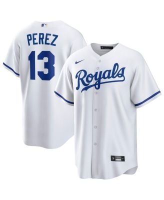 Nike - Men's Salvador Perez White Kansas City Royals Home Replica Player Jersey