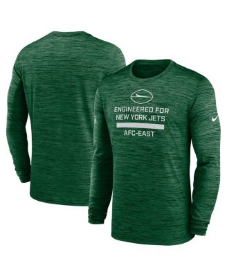 Nike - Men's Green New York Jets Sideline Velocity Performance Long Sleeve T-Shirt