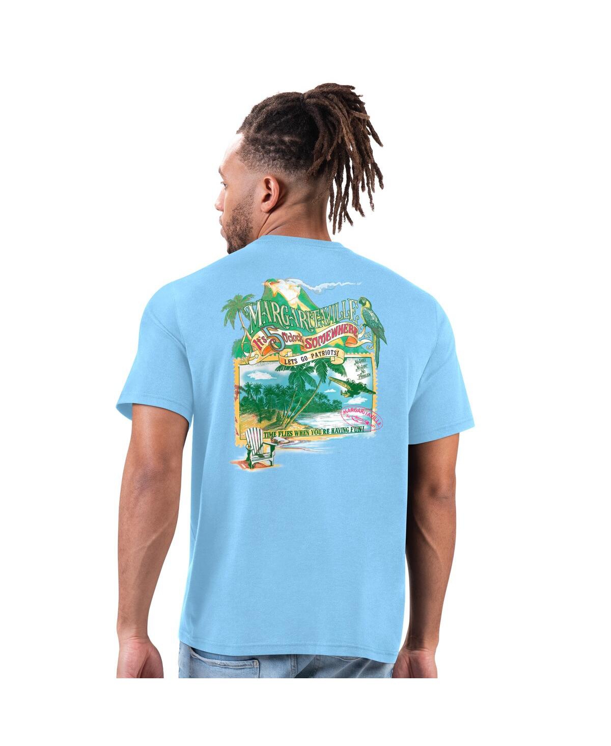 Men's Light Blue New England Patriots Time Flies T-Shirt - Light Blue