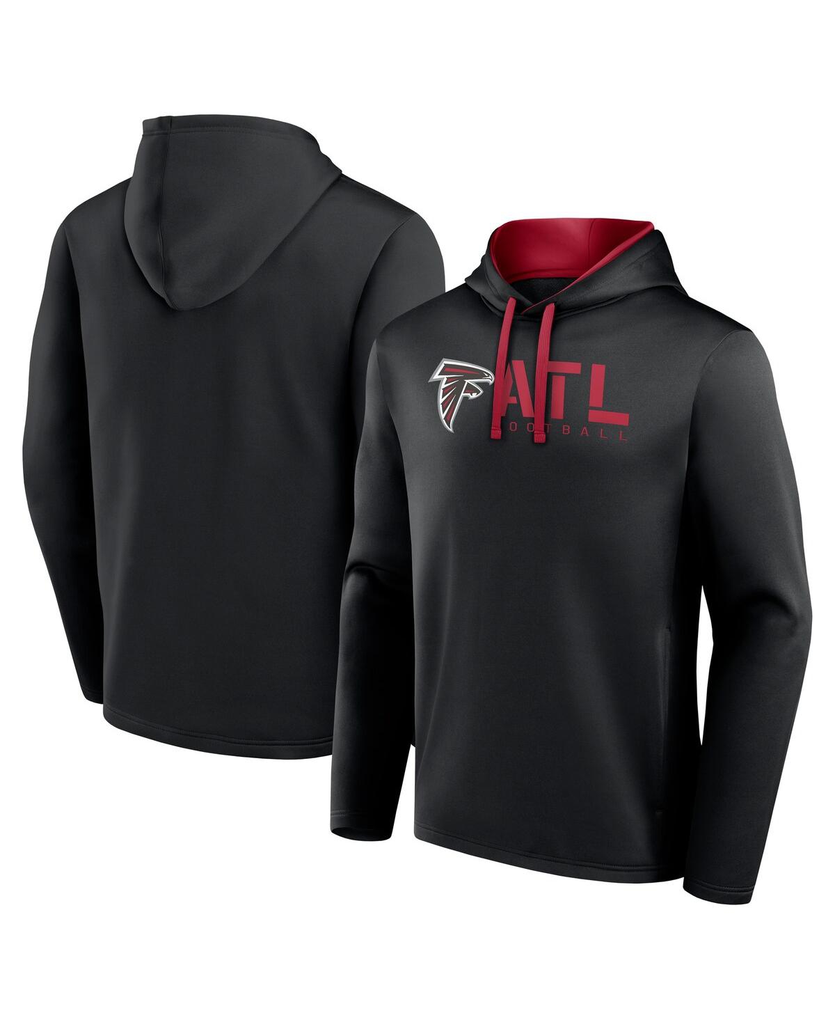 Men's Black Atlanta Falcons Head Start Pullover Hoodie - Black