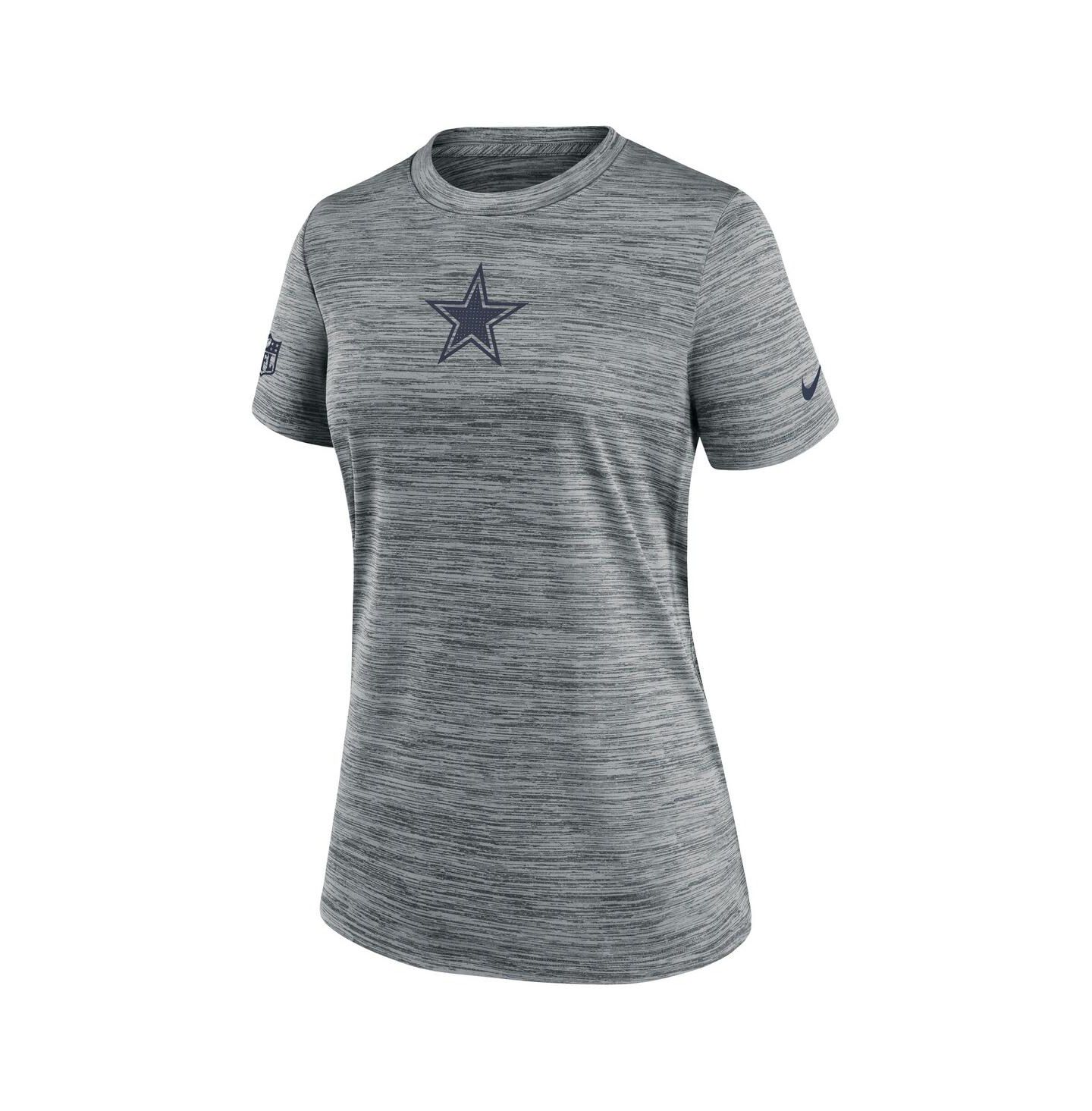 Женская футболка Nike Gray Dallas Cowboys Sideline Velocity Performance — фото 3