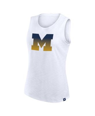 Women's White Michigan Wolverines Activate Slub Tank Top