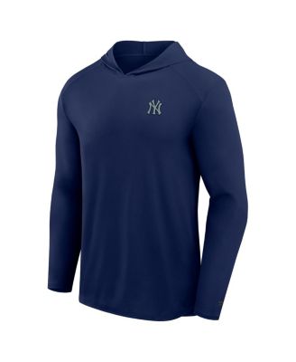 Men's&nbsp;Navy New York Yankees Front Office Power Mono Long Sleeve Hoodie T-Shirt