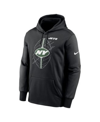 Men's Black New York Jets Performance Fleece Pullover Hoodie