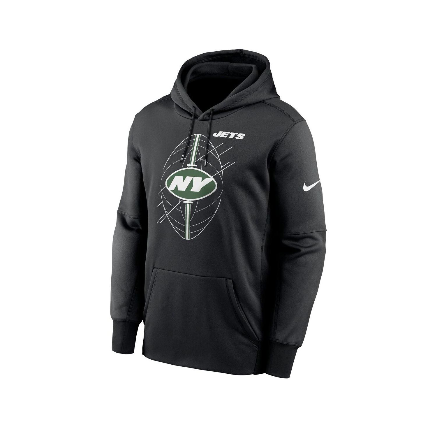 Men's Black New York Jets Performance Fleece Pullover Hoodie