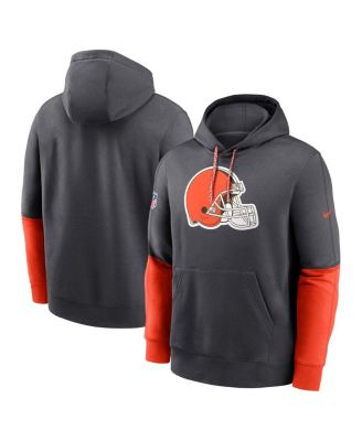 Nike - Men's Anthracite Cleveland Browns 2024 Sideline Club Pullover Hoodie