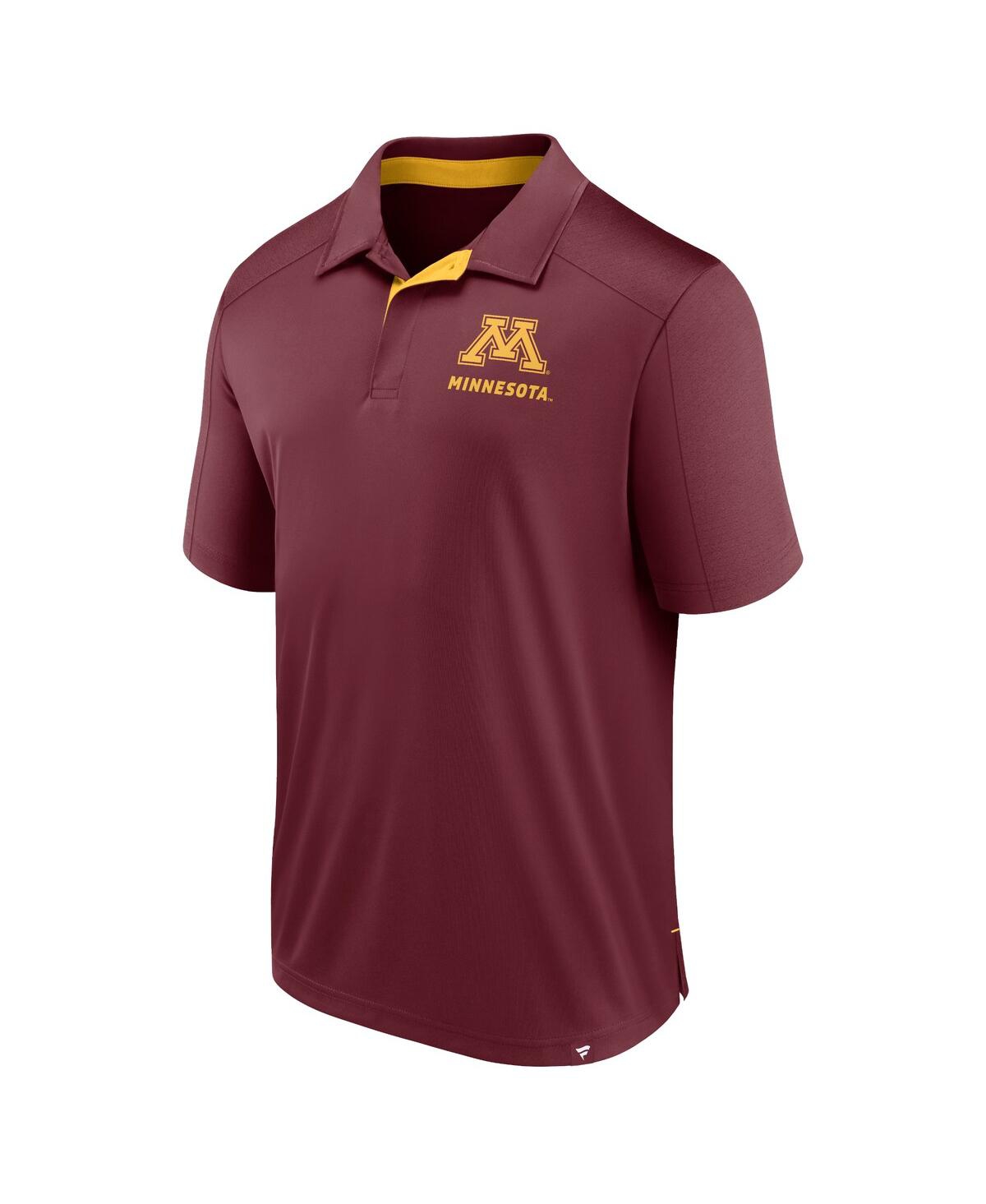Fanatics Men'sâ Maroon Minnesota Golden Gophers Fundamental Defender Polo Shirt In Burgundy