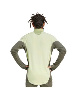 Men's Green Real Madrid 2025/26 AEROREADY Raglan Quarter-Zip Training Pullover Hoodie