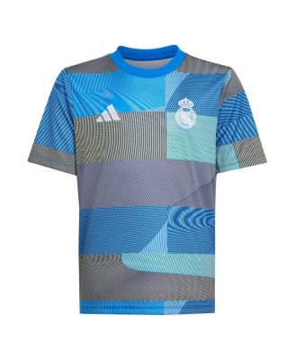 Big Boys and Girls Blue Real Madrid 2025/26 Pre-Match Jersey