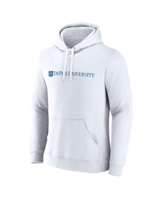 Men's&nbsp;White DePaul Blue Demons Primary Logo Pullover Hoodie
