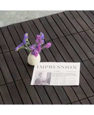 Acacia Deck Tiles Striped 12" x 12", 30 PCS