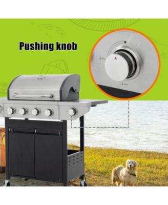 4-Burner Stainless Steel Propane Gas Grill